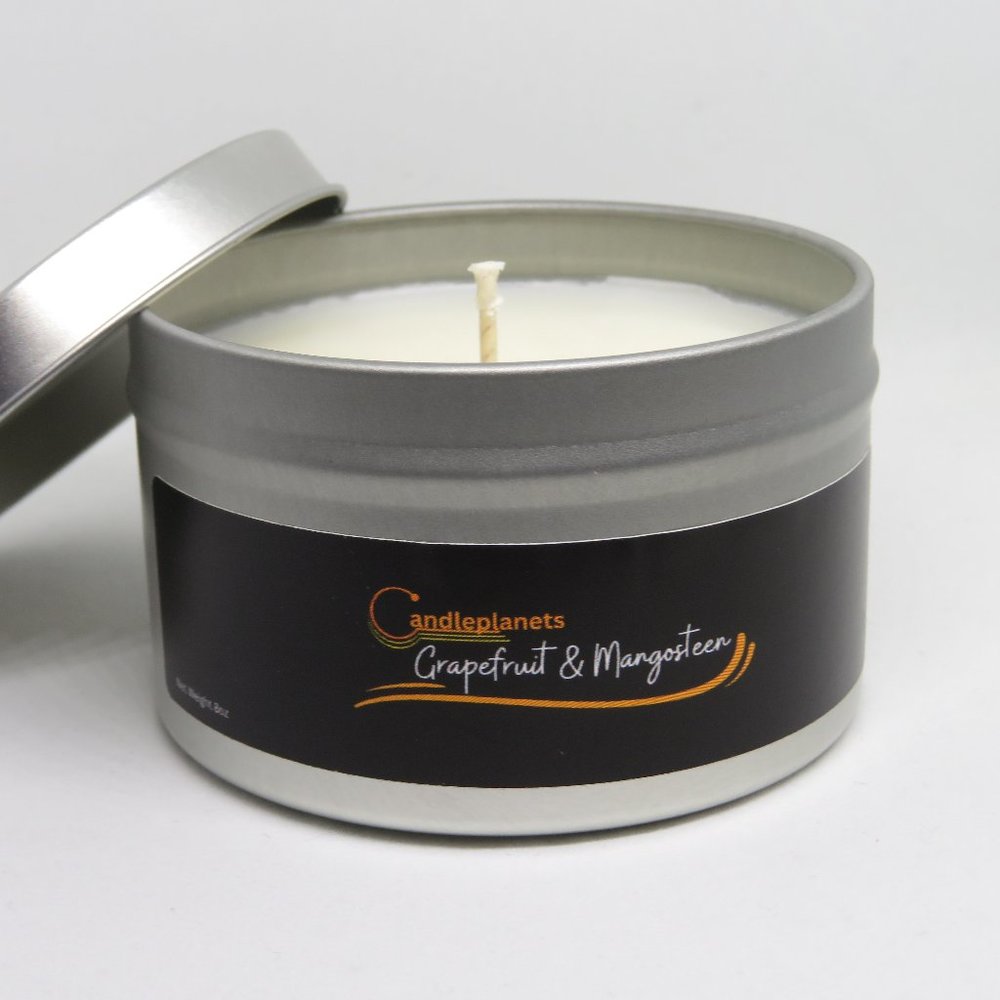 Grapefruit & Mangosteen 8oz Scented Soy Candle-Organics Scented Candles